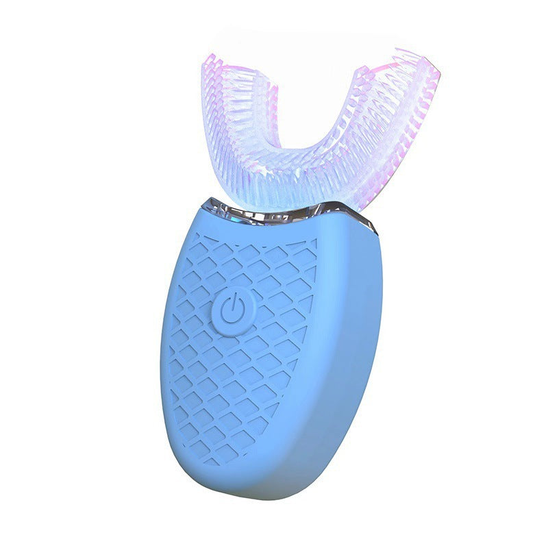 Ultrasonic Electric Toothbrush, U Shaped Automatic Toothbrush for Adults 360° Whole Mouth Toothbrush Whitening IPX7 Waterproof