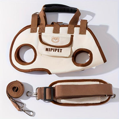 Cat bag, dog bag, outdoor portable, breathable pet traction backpack, hand-held diagonal cross, lightweight travel harness artifact