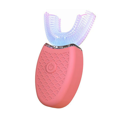 Ultrasonic Electric Toothbrush, U Shaped Automatic Toothbrush for Adults 360° Whole Mouth Toothbrush Whitening IPX7 Waterproof
