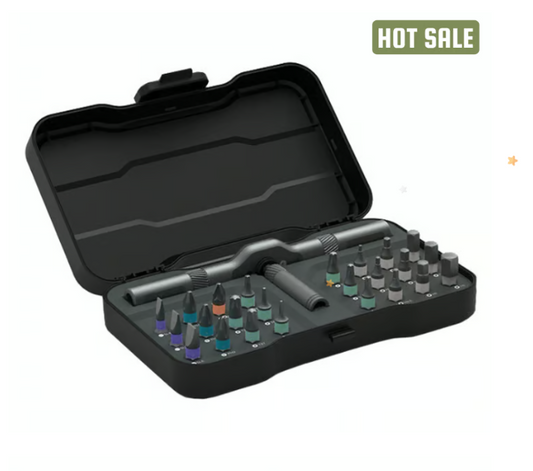 🔥24 in 1 DlY Screwdriver Set Magnetic Compact and Portable Ratchet Screwdriver