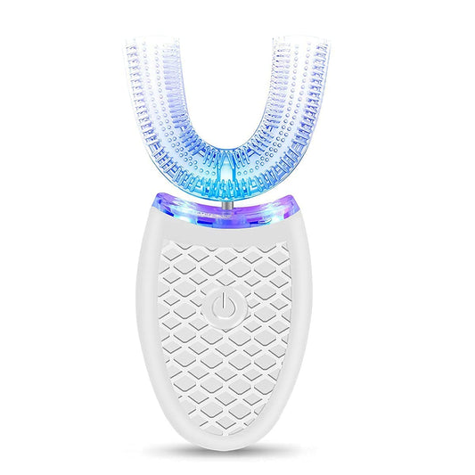 Ultrasonic Electric Toothbrush, U Shaped Automatic Toothbrush for Adults 360° Whole Mouth Toothbrush Whitening IPX7 Waterproof
